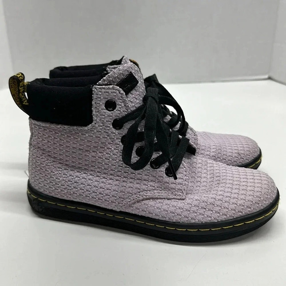 Dr. Martens Maelly Padded Collar Boot Lace Up Shoes Light Purple Waffle Size 5 - Picture 5 of 9